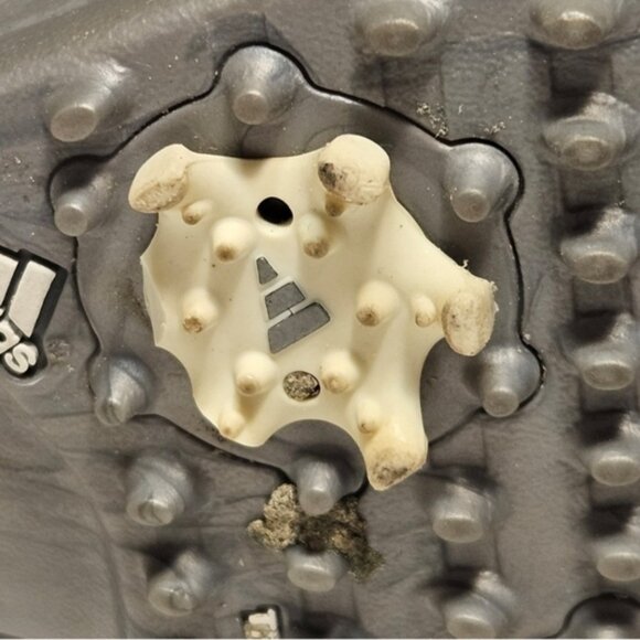 Adidas Women's Size 6 Fitfoam Traxion Leather Golf Shoes White W/Silver Detail - Picture 6 of 10